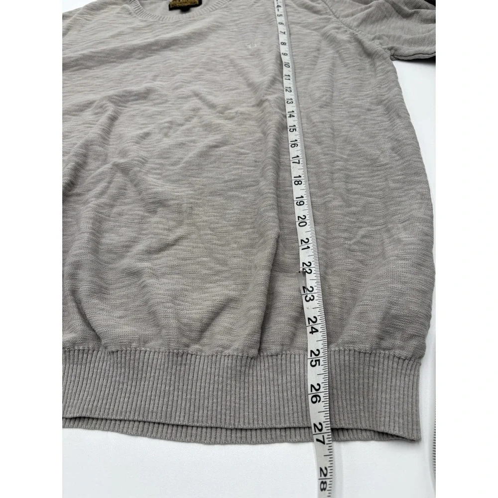 True Religion Men's Crewneck Sweater XL Gray Lightweight Knit Pullover‎